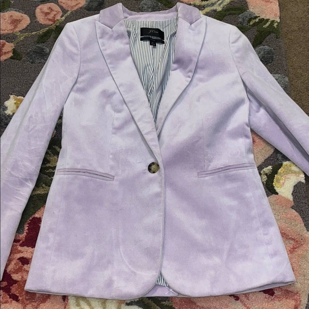 Lavender Velvet Blazer Jacket